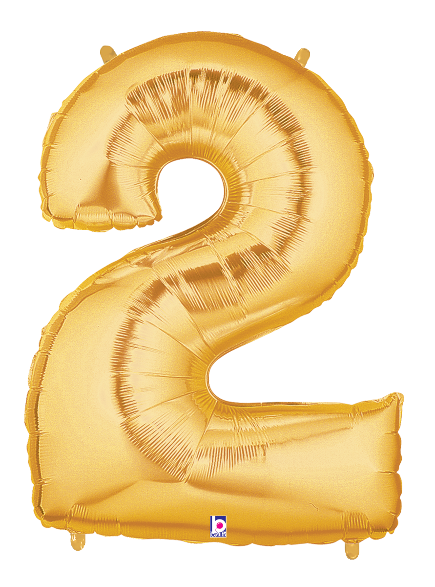 34" NUMBER 2 GOLD MEGALOON view 2