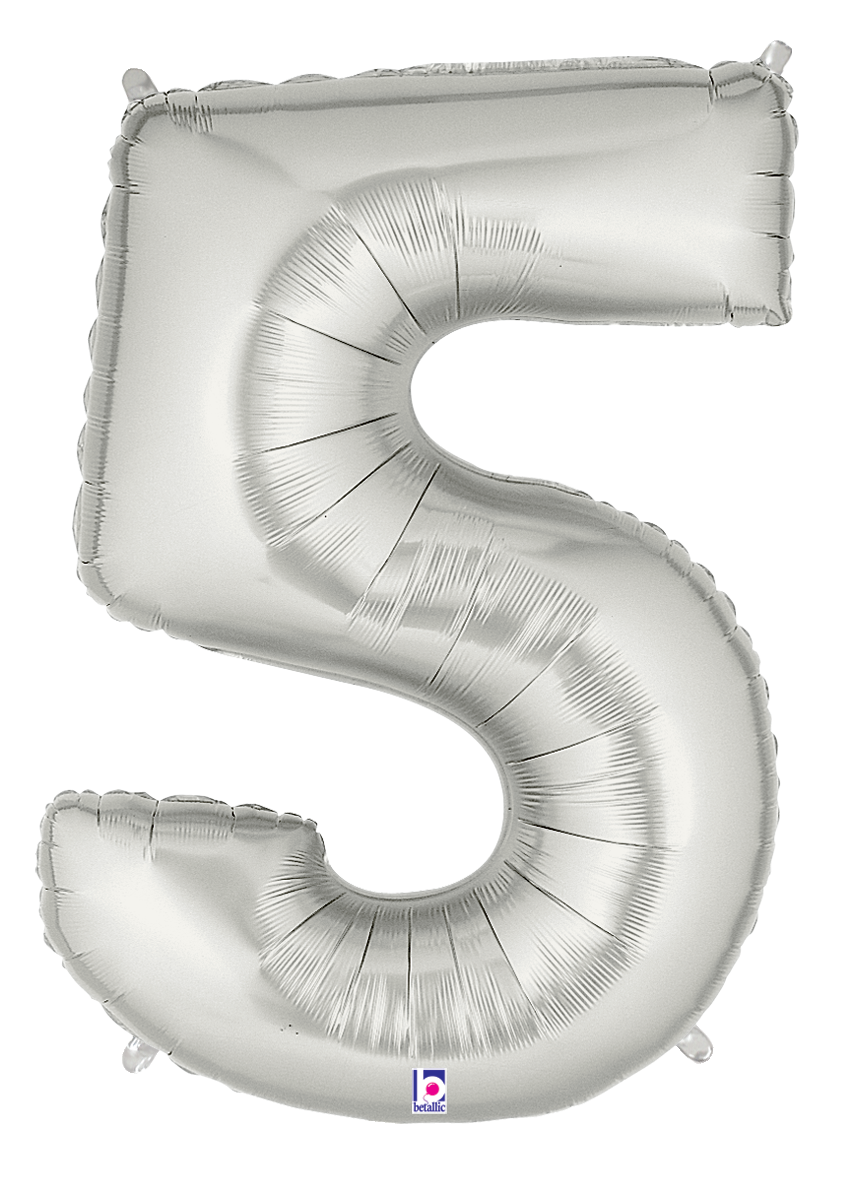 34" NUMBER 5 SILVER MEGALOON view 2