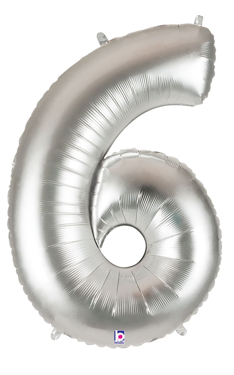 34" NUMBER 6 SILVER MEGALOON view 2