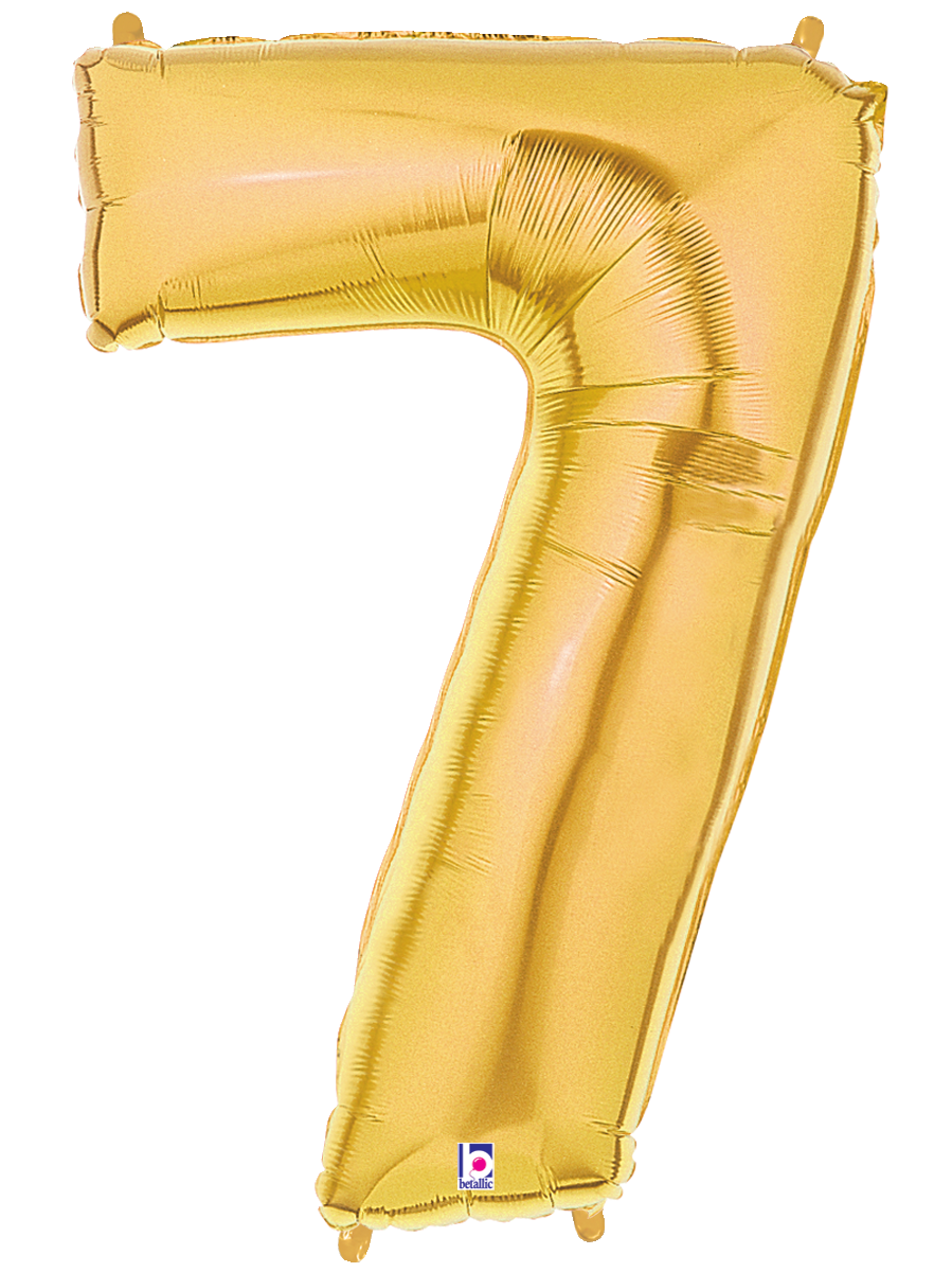 34" NUMBER 7 GOLD MEGALOON view 2