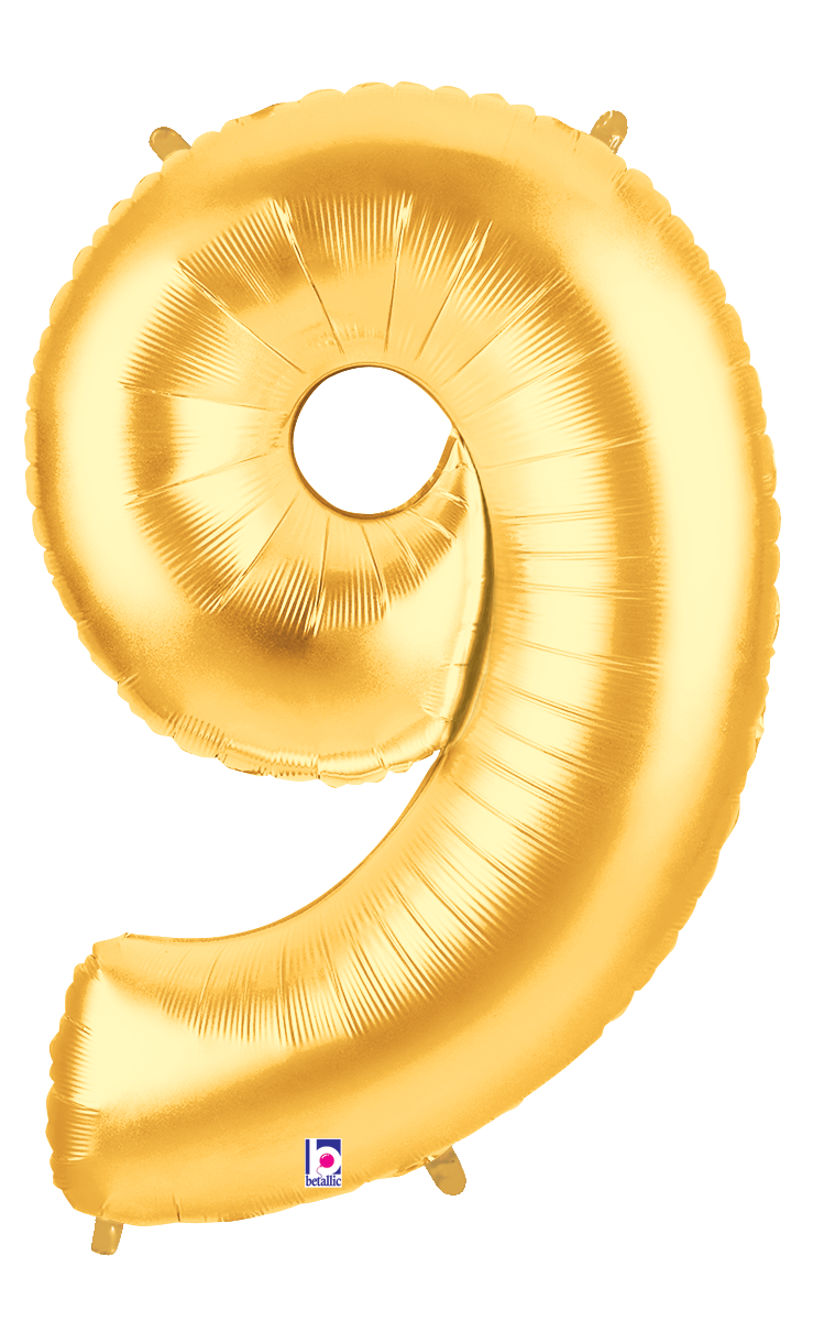 34" NUMBER 9 GOLD MEGALOON view 2