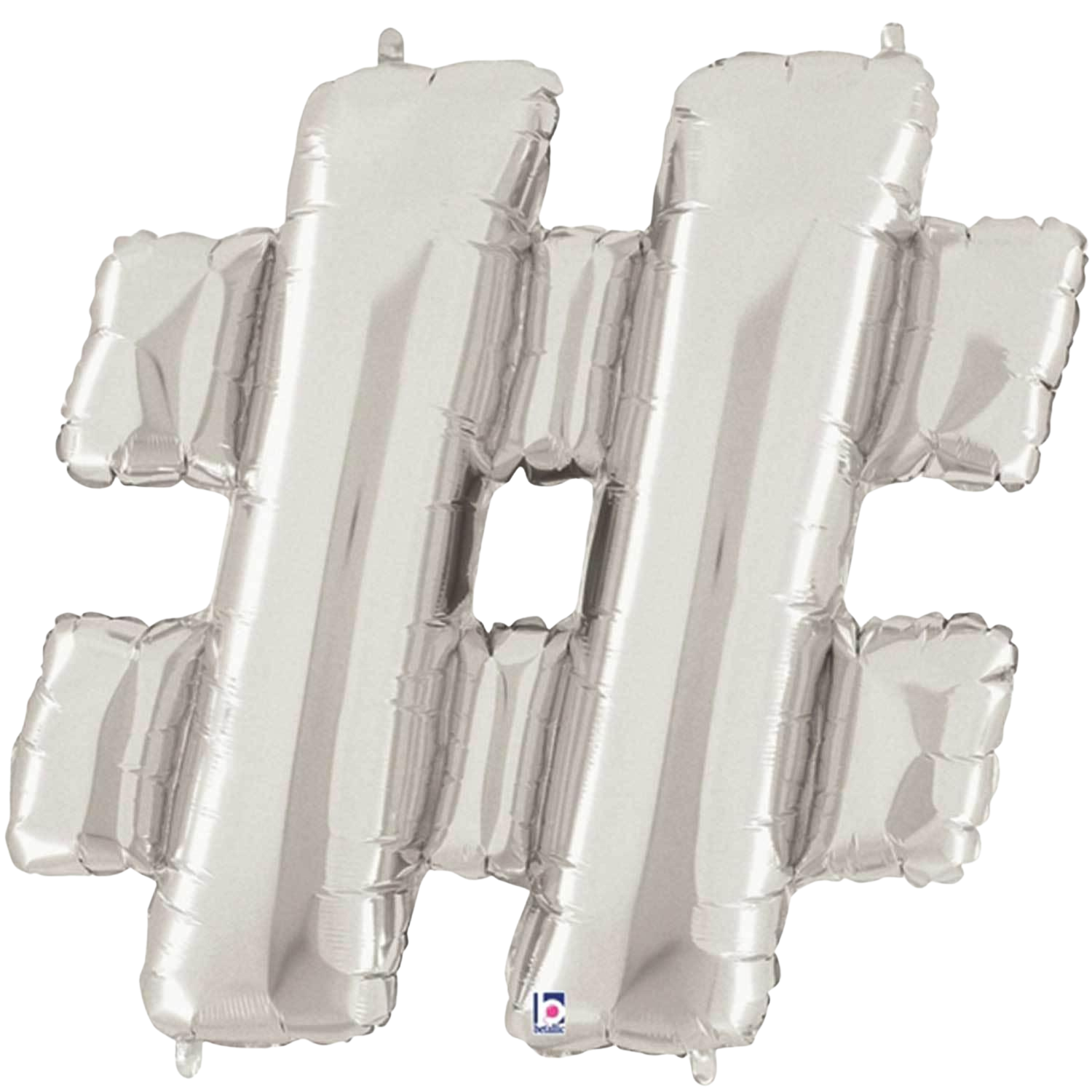 34" SYMBOL # HASHTAG SIGN SILVER MEGALOON view 2