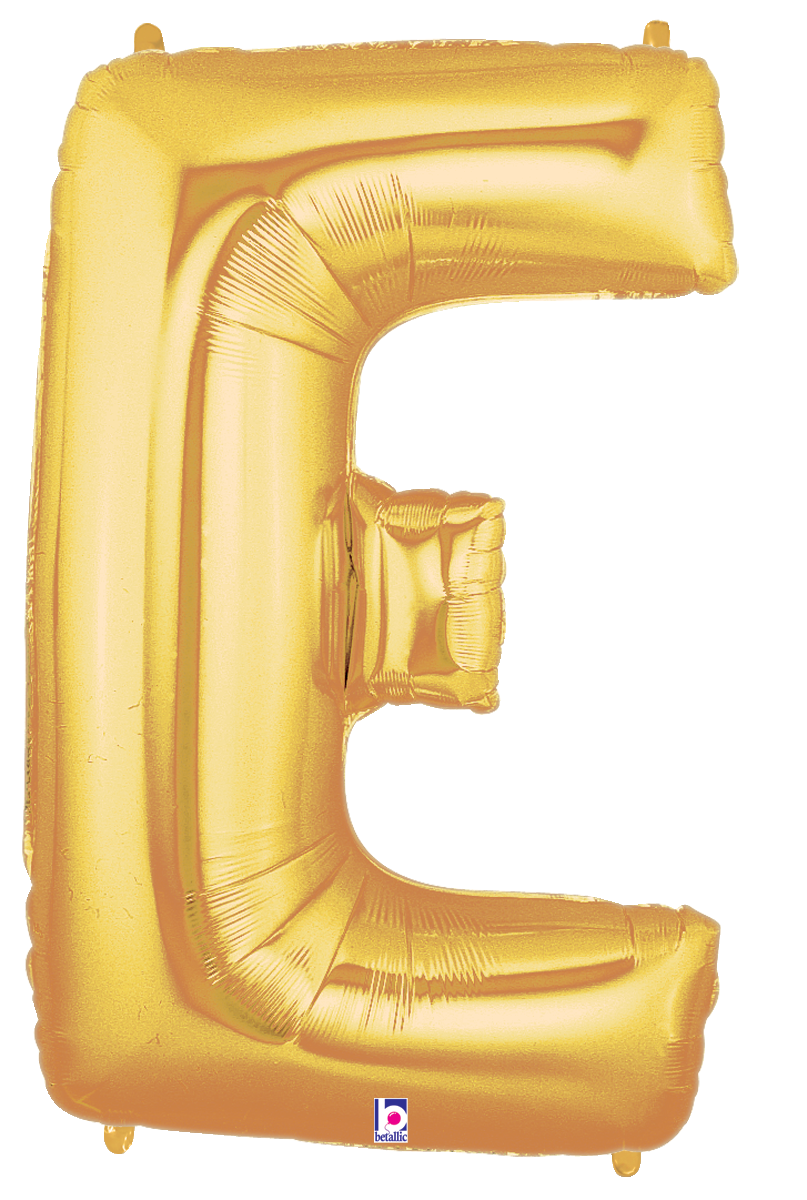 34" LETTER E GOLD MEGALOON view 2